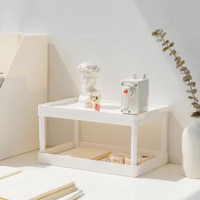 2-layer Shelf Desktop Storage Shelf Stationery Finishing Cosmetics