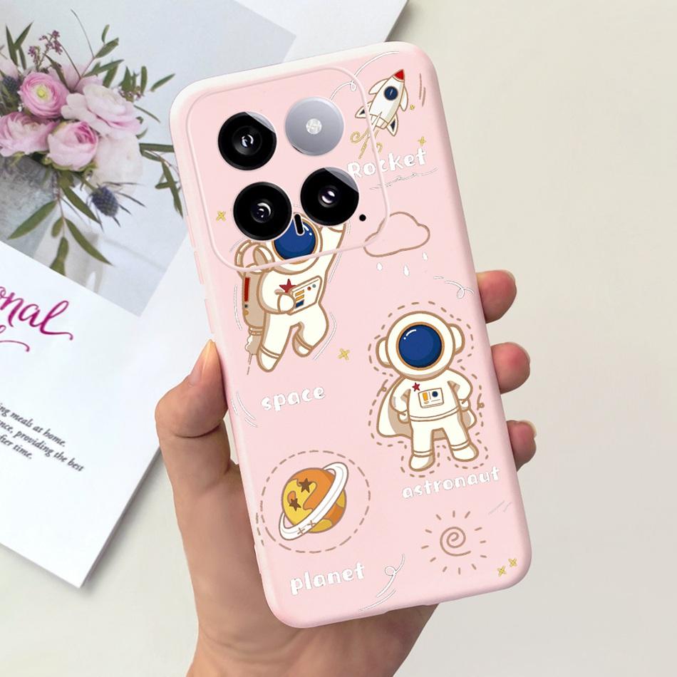 For Xiaomi 14 Phone Case Xiaomi Mi 14 5G Mi14 2024 Cute Cat Cartoon Jelly Silicon Soft Protective Back Cover