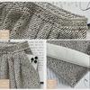 High Waist Striped Silk Chenille Wide-Leg Pants for Autumn/Winter