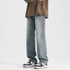 Retro Washing Jeans Boys Spring and Autumn Loose Straight Pants High Street Wide-leg Casual Trousers