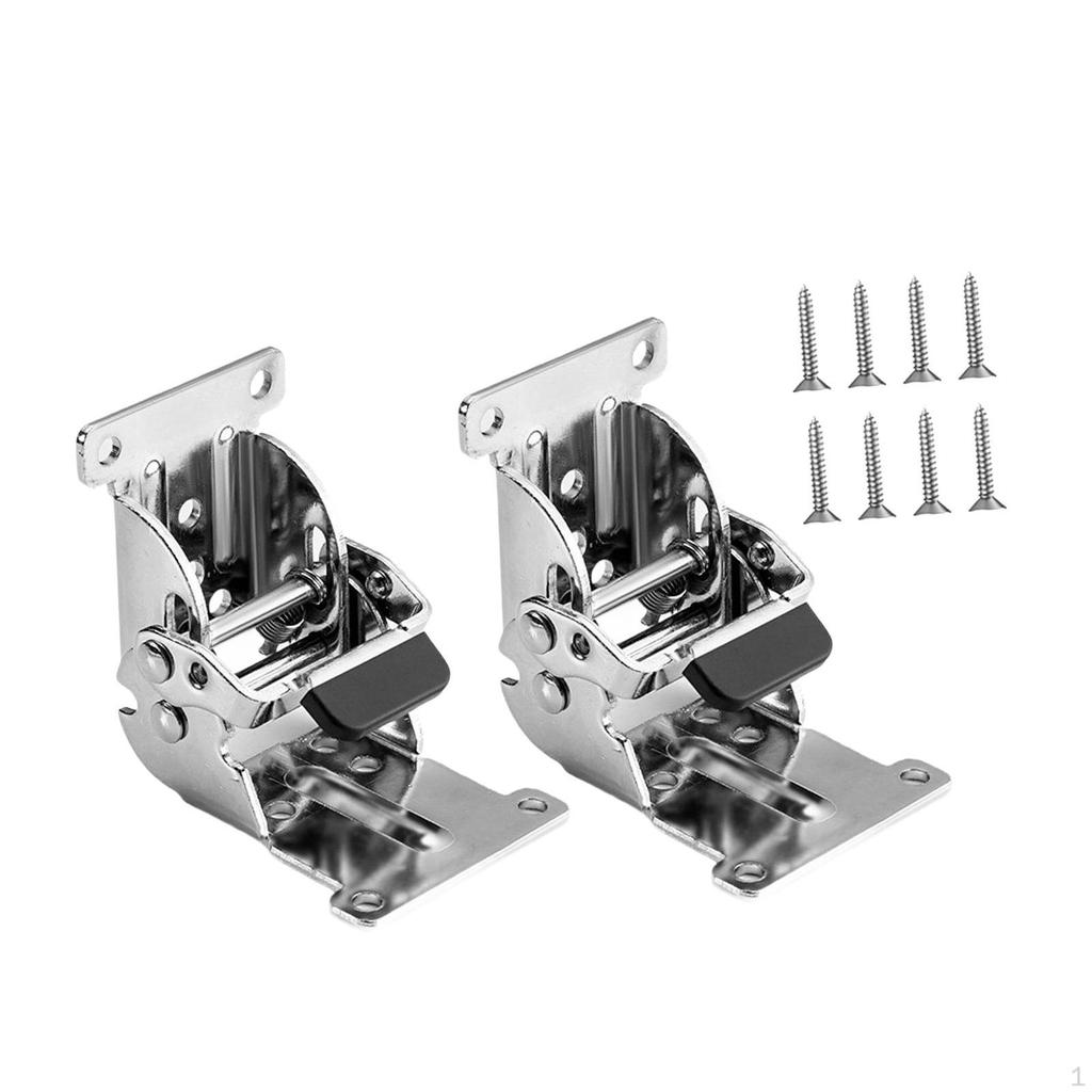 2 Pieces Furniture Folding Supports 0-90-180 Degrees Accessories with Versatile Locking