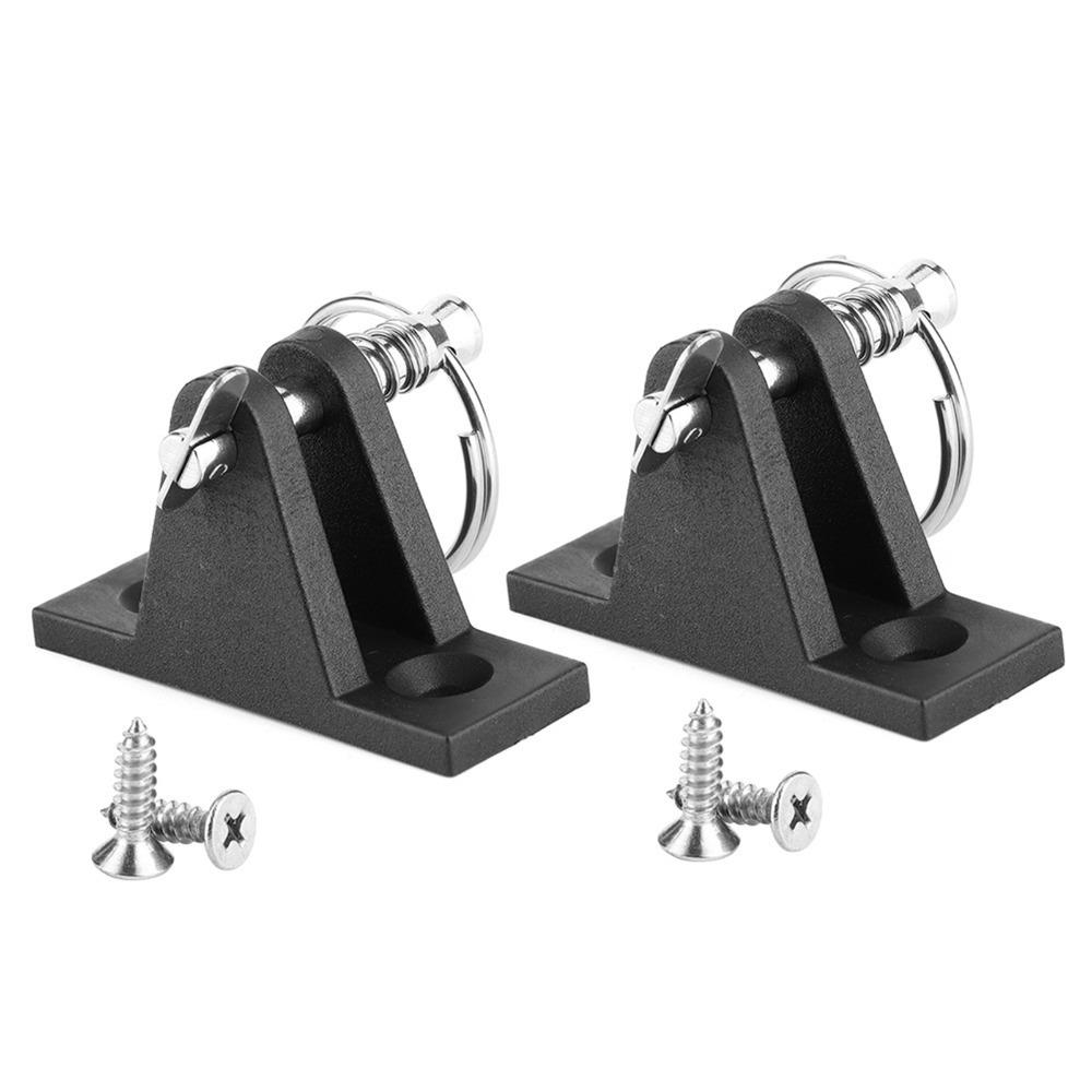 

2 Pack W/Quick Release Pin Deck Hinge Nylon Boat Hinge Bimini Top Fitting Bimini Top Installation 2pcs