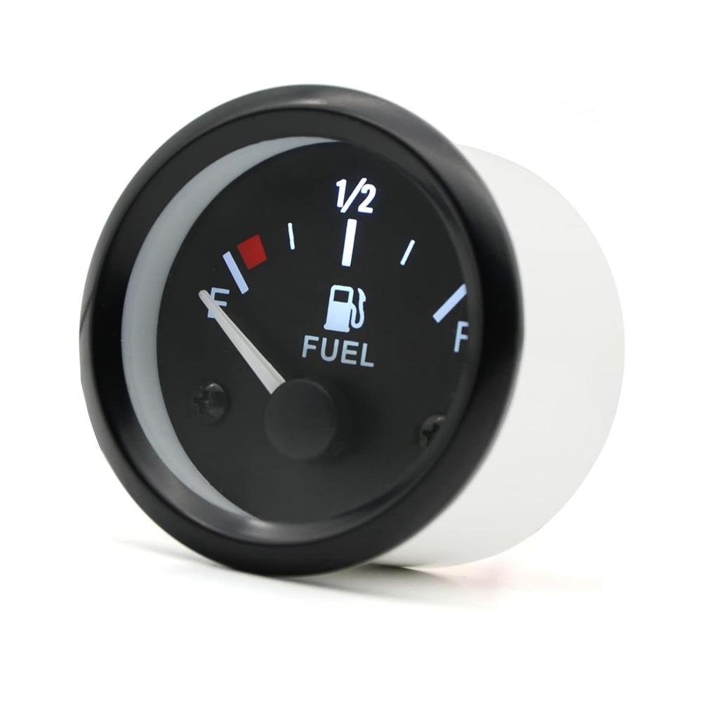 LED Backlight Fuel Tank Meter Black Boat Fuel Gauge Waterproof Fuel Level Gauge Truck