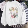 Anime Cartoon Eighth Labubu Printed Autumn Couple Round Neck Long Sleeve Crewneck Sweatshirt Women's Korean Version Top