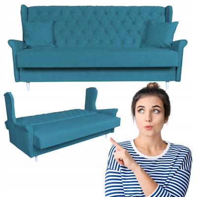 Sofa Bed VELUR Blue SOFA Large Sofa GAJA