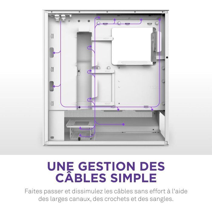 Compact ATX Mid-Tower Case - NZXT - CC-H52FW-01 - H5 Flow - White