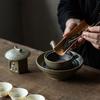 Coarse Pottery Retro Side Handle Pot Teapot Ceramic Tea Maker Single Pot Household Teapot Kung Fu Tea Infuser Tea Kettle