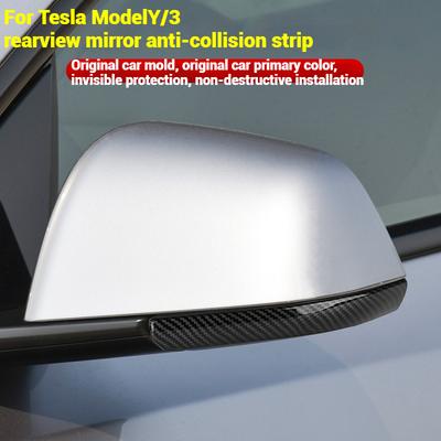 ABS Car Rearview Mirror Anti-collision Trim Strips For Tesla Model Y Model 3 - ModelY Juniper 2025 Model3 Highland 2024