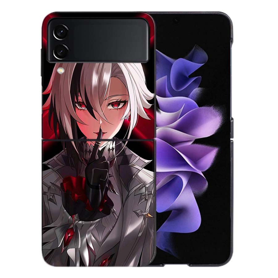 

Arlecchino Genshin Impact Coque For Samsung Z Flip7 6 Galaxy Case Shockproof Z Flip5 Z Flip3 4 5G Hard Cover Phone TPU PC Hard Galaxy Z Flip 3 5G