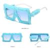 UV400 Eyewear Square Frame Ladies Sexy Shades Punk Sun Glasses Plush Sunglasses Soft Fur