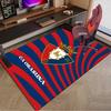 1PC Red Blue Shield Atletico Rug Game Carpet, Floor Mat for Bedroom Living Room Entryway Rug, Home Decor Idea Gift for Christmas birthday