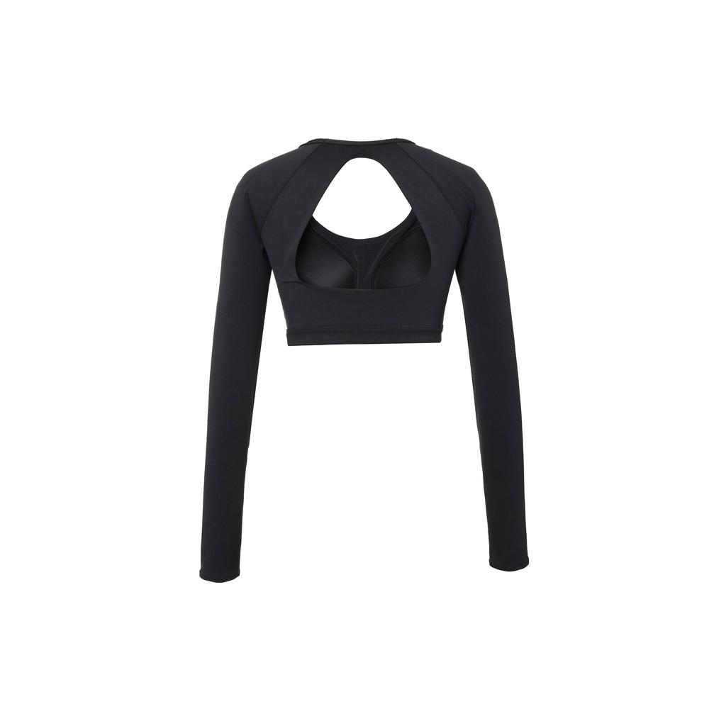 Nike Women's Dri-Fit Long Sleeve Crop Top Training Shirt Black FB4103-010