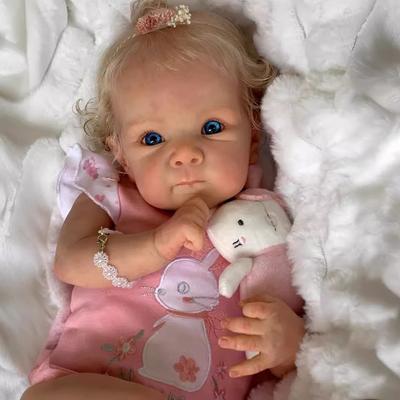 18inch Newborn Baby Reborn Doll Bettie Lifelike Soft Touch Cuddly Baby Multiple Layers Painting 3D Skin with Visible Veins