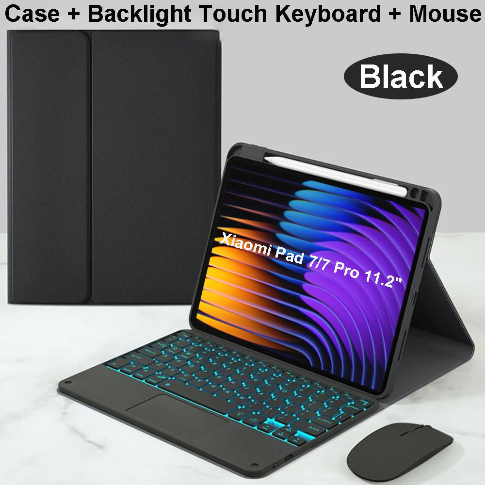 Capa para Pad 7 11,2 polegadas, Capa com teclado Bluetooth para Pad 7 Pro 11,2 polegadas
