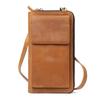 Unisex Leather Retro Cowhide Crossbody Bag Backpack Shoulder Strap Simple Compact Phone Outdoor