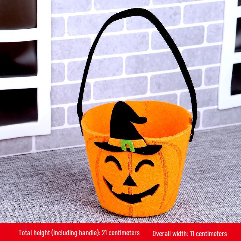 Halloween Pumpkin Trick-or-Treat Children's Handbag - Handmade Small Gift Material Pack