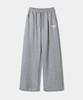 PRINOAR [Fleece Line Option] Statement String One-Pleat Wide Pants - Melange