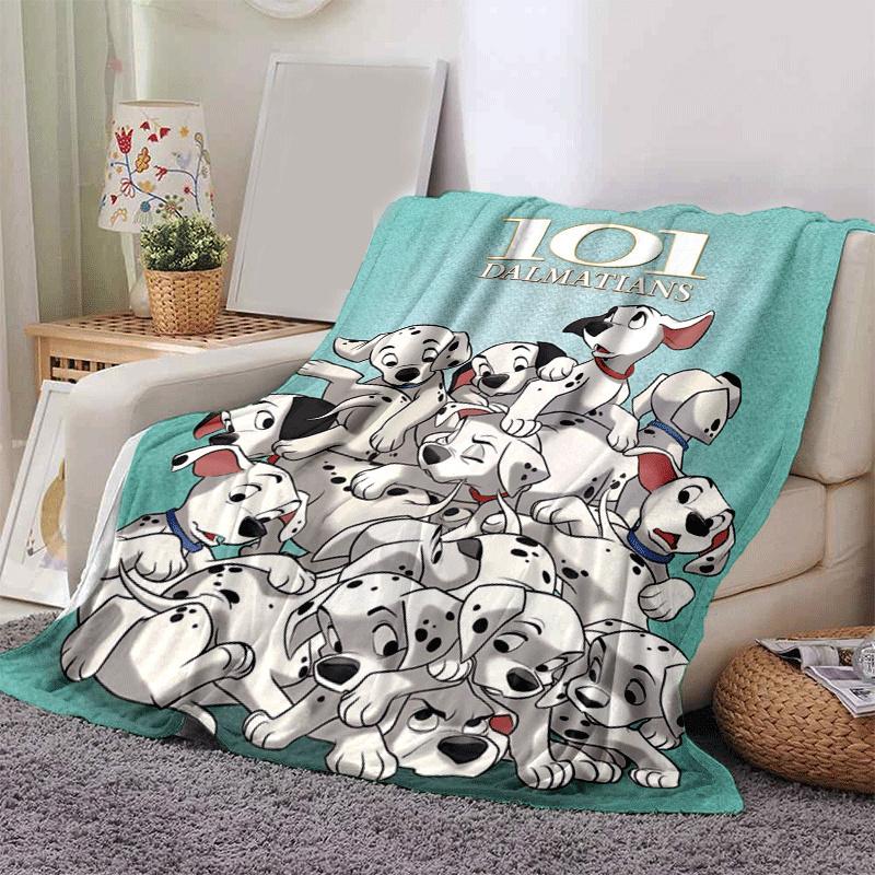 1pc 101 Dalmatians Printing Blanket - Soft, All-Season Throw for Office Blanket, Car, Travel