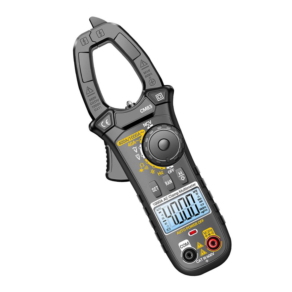 Small & Accurate Electrical Clamp Meter with Large Capacity Data Logging Multimeter ABS for Circuit Troubleshooting