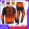Unisex Heated Underwear: 30-Zone Thermal Suit for Cold Protection, Constant Temperature, Thickened Design, Large Size