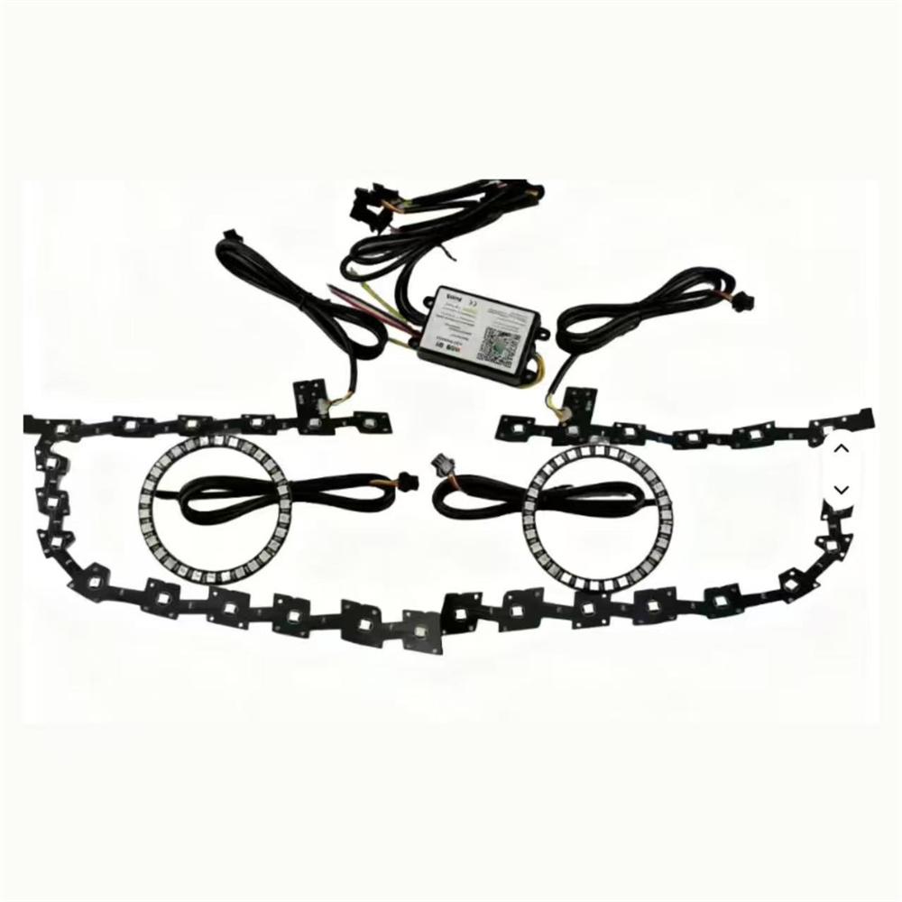 LED DRL Boards With Halo Rings APP Bluetooth Control For Chrysler 300C 2011-2020