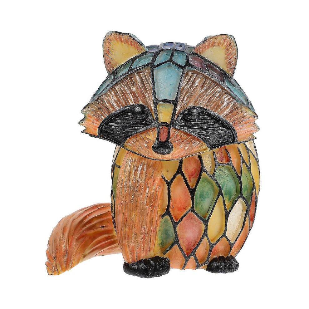 Animal Table Lamp Raccoon Shaped Table Lamp Stained Decorative Lamp Night Light Decor