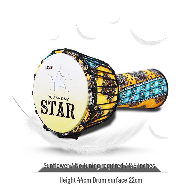 TMAX African Hand Drum for Adults & Beginners, 8-10 Inch—Perfect for Kindergarten & Entry-Level Use