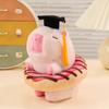 12cm Cartoon Spaß Abschlusskappe Capybara Plüschtier Anhänger Schwimmring Arzthut Frosch Capybara Plüschspielzeug Heimdekoration Geschenk für Kind