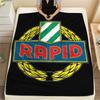 Coperta in Flanella Logo Rapid Wien, Alta Qualità, Confortevole per Tutte le Stagioni, Decorazione per la Casa, Calore e Comfort