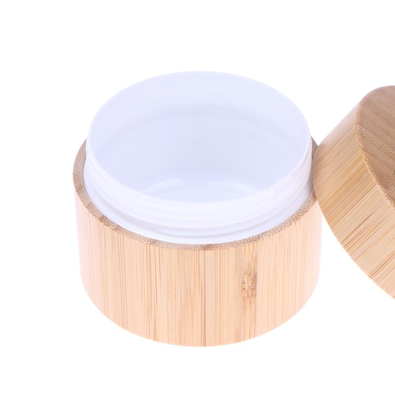 5-100G Naturlig Bambuflaska Krämburk Nagellack Maskkräm Påfyllningsbar Tom Kosmetisk Sminkbehållare Flaska Förvaringslåda