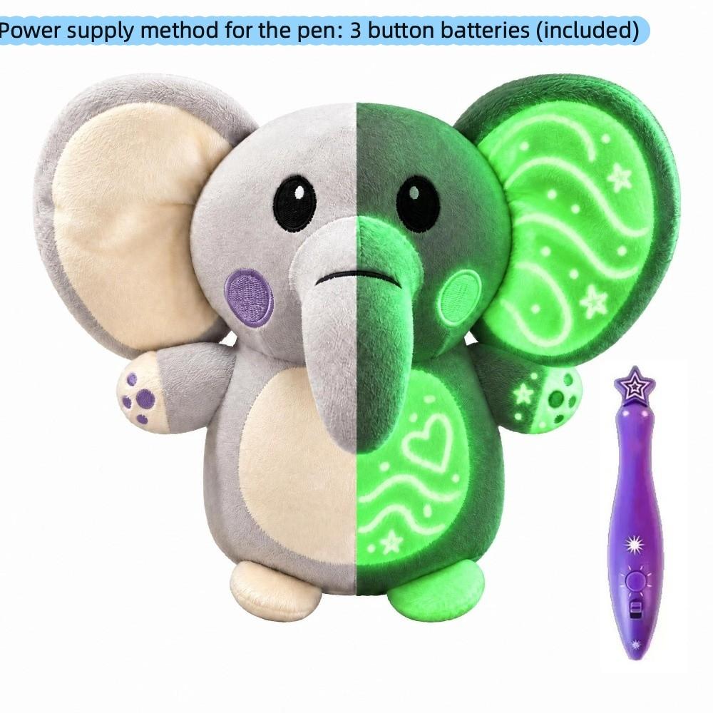 Glowing Feature Glowing Doodle Plush Doll Light Pen Light Up Plush Toy  Children Companion