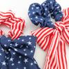 American Flag Red Blue and White Girl Ribbon American Independence Day Hair Band Women's Rabbit Ear Ribbon Bow Headband