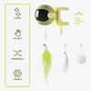 Door Hanging Electric Cat Feather Toy Smart Self Play Cat Teaser Toy Automatic Cat Toy with Feather Fluffy Ball And Tassel for Indoor Cats