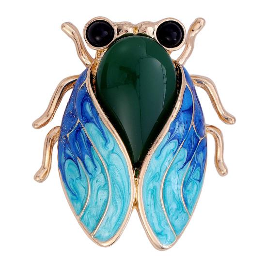Broche Estilo Nacional, Alfinete de Lapela com Design de Cigana com Asas de Esmalte e Textura de Jade Sintético, Insígnia Cheongsam para Acessórios de Vestuário Chinês
