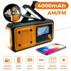 Radio Portátil Recargable Solar para Exteriores Receptor AM/FM/SW Radio Digital Inalámbrica de Onda Corta Multibanda con Linterna