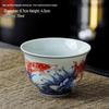Dehua Ceramics Retro Blue & White Kung Fu Tea Cup - Exquisite Small Scent Tasting Cup for Guests