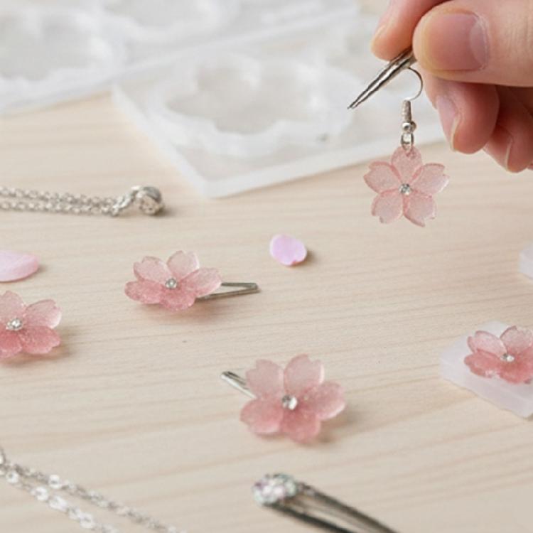 Professional Grade Transparent Nail Silicone Mold With Intricate Sakuras Detailing Manicure Mould For Creative Accessories