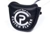 ComoCome Golf Headcover, Putter Cover, Neo Mallet, with Putter Catcher Hook and Ribbon (CP Logo/Black)