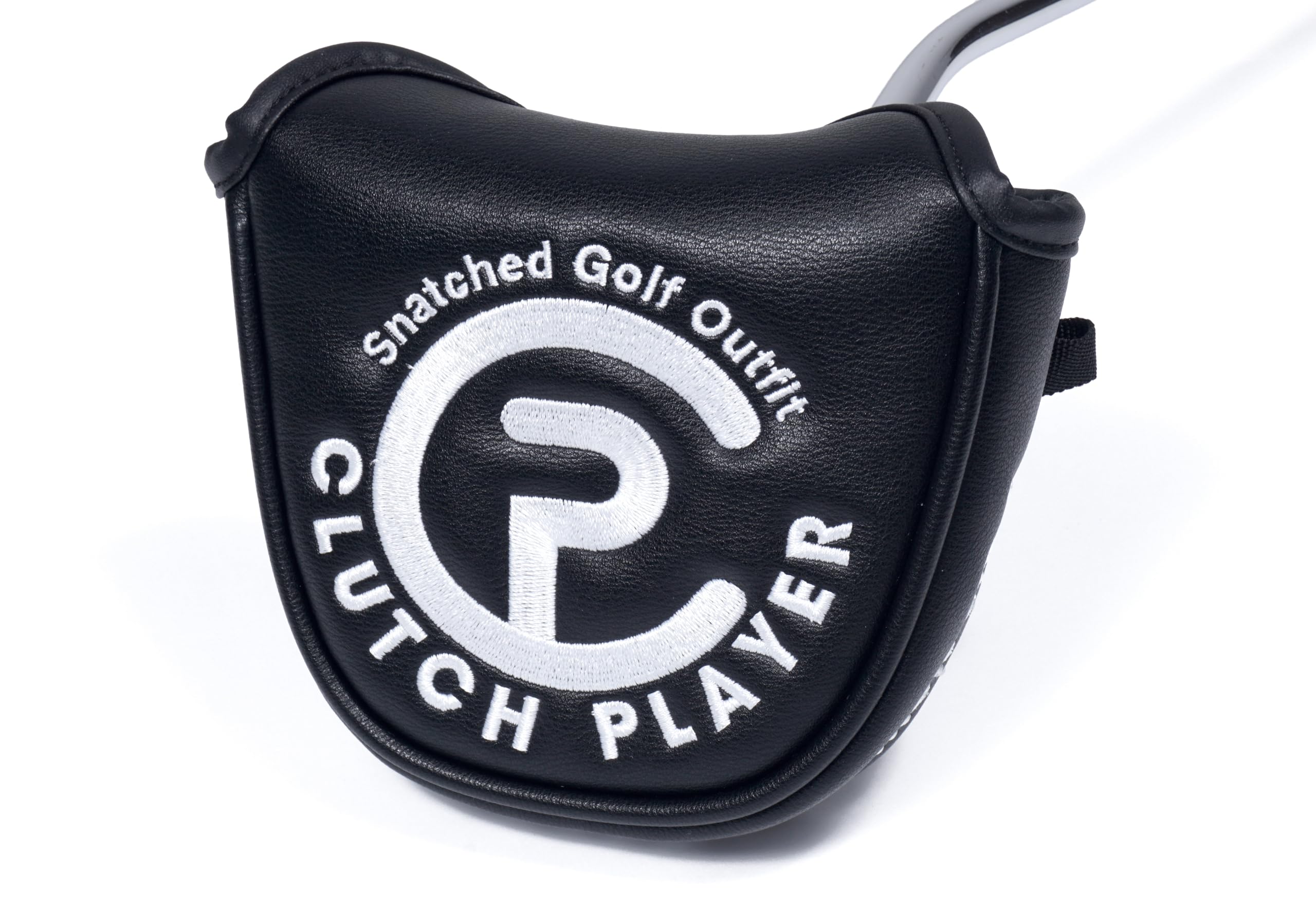 

ComoCome Golf Headcover, Putter Cover, Neo Mallet, with Putter Catcher Hook and Ribbon (CP Logo/Black)