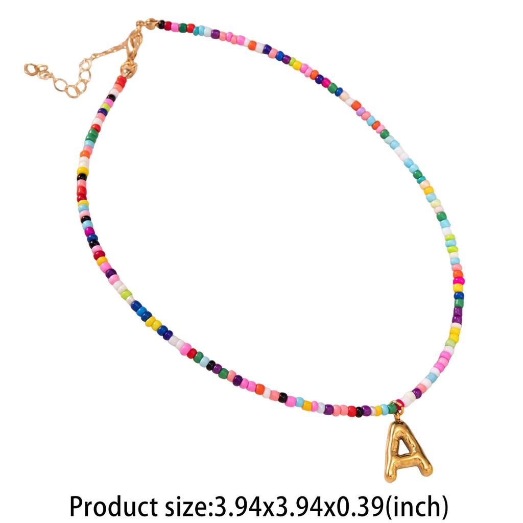 Colorful Initial Necklaces Christmas Gifts for Girls Grandkids Teenage Birthday Gifts, Gold Letter Pendent Necklace Jewelry