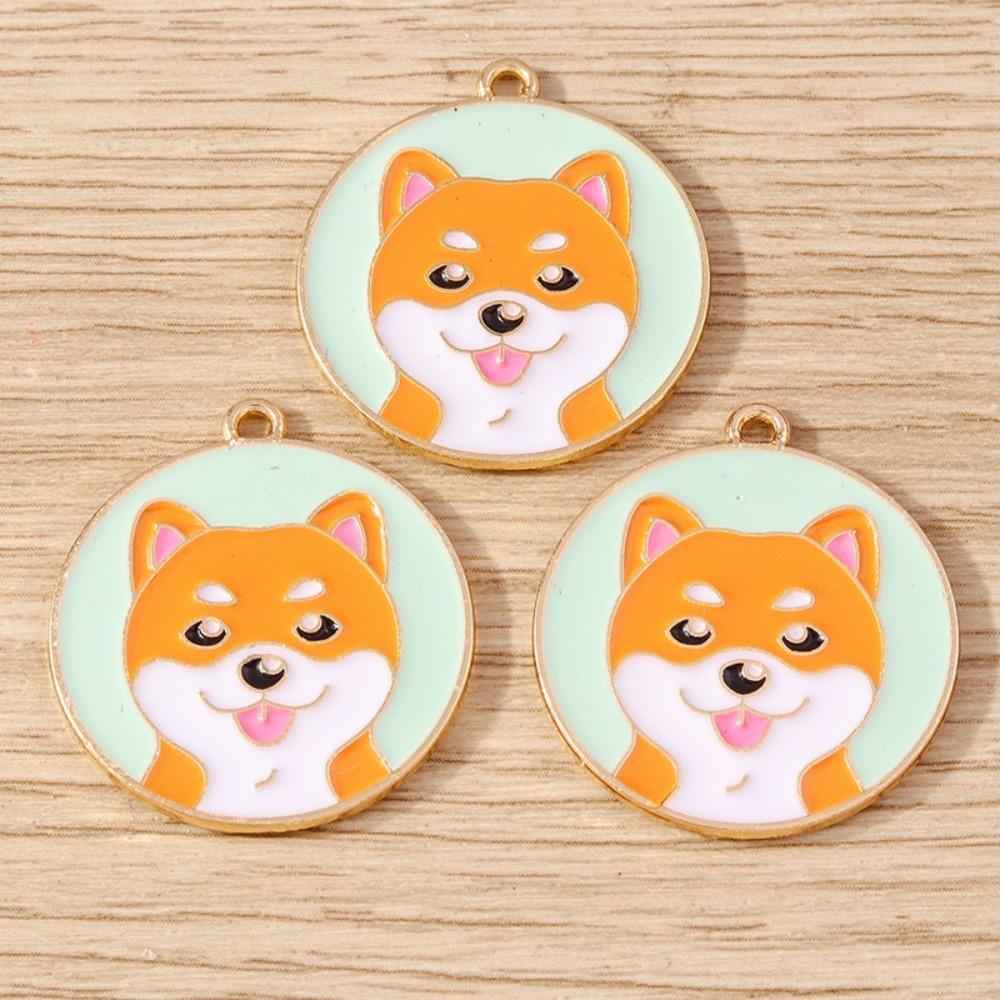 10Pcs/Set Handmade Enamel Dog Charms Alloy Necklace Charms Cute Jewelry Making Charms  Jewelry