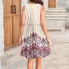Women's Casual Daily Dating Outing Fashion Print Basic Sleeveless Loose Dress Bohemian Beach Dress Sleeveless Dress