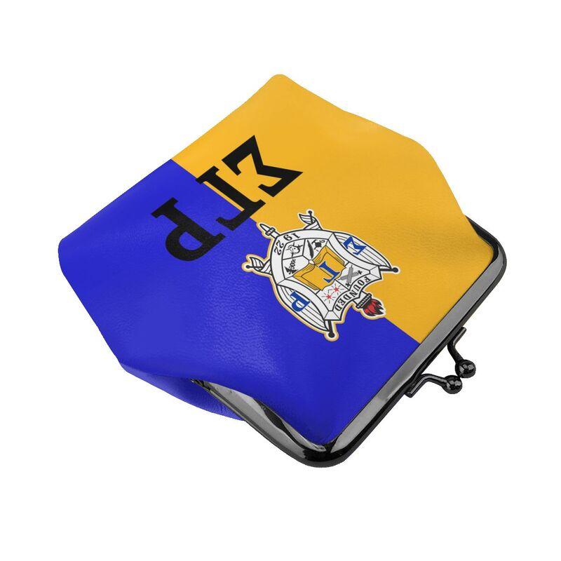 Sigma Gamma Rho 1922 SGR Print Mini Leather Purse Small Change Pouch with Kiss-Lock Clasp Closure Buckle Wallet for Women Gifts