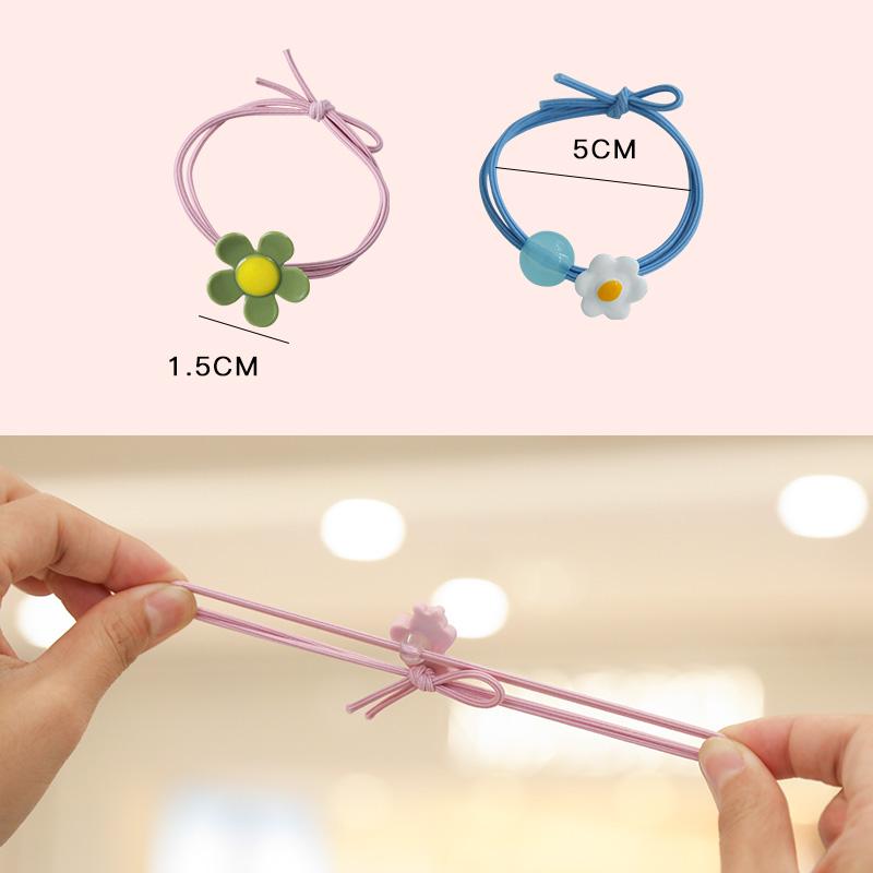5 Pcs/set Cartoon Animals Flower Children Elastic Hair Rubber Bands Accessories For Girls Kids Scrunchies Tie Hair Rope Holder