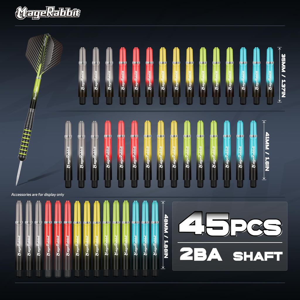 MageRabbit Darts Accessory Kit: PC Shafts, Flights, Flight Savers, Sharpener, and O-Rings
