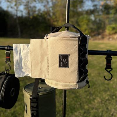 Portable Outdoor Camping Tissue Case with Hook Roll Paper Storage Bag Hanging Napkin Holder for Picnic Hiking Camping