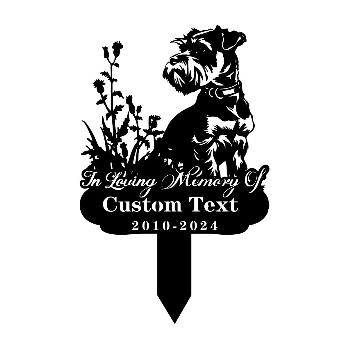 

Personalized Miniature Schnauzer Memorial Garden Stake, Custom Metal Pet Grave Marker, Outdoor Dog Tribute Sign, Sympathy Gift Yard Decor