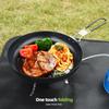 Portable Non-Stick Iron Frying Pan for Outdoor Camping and BBQ