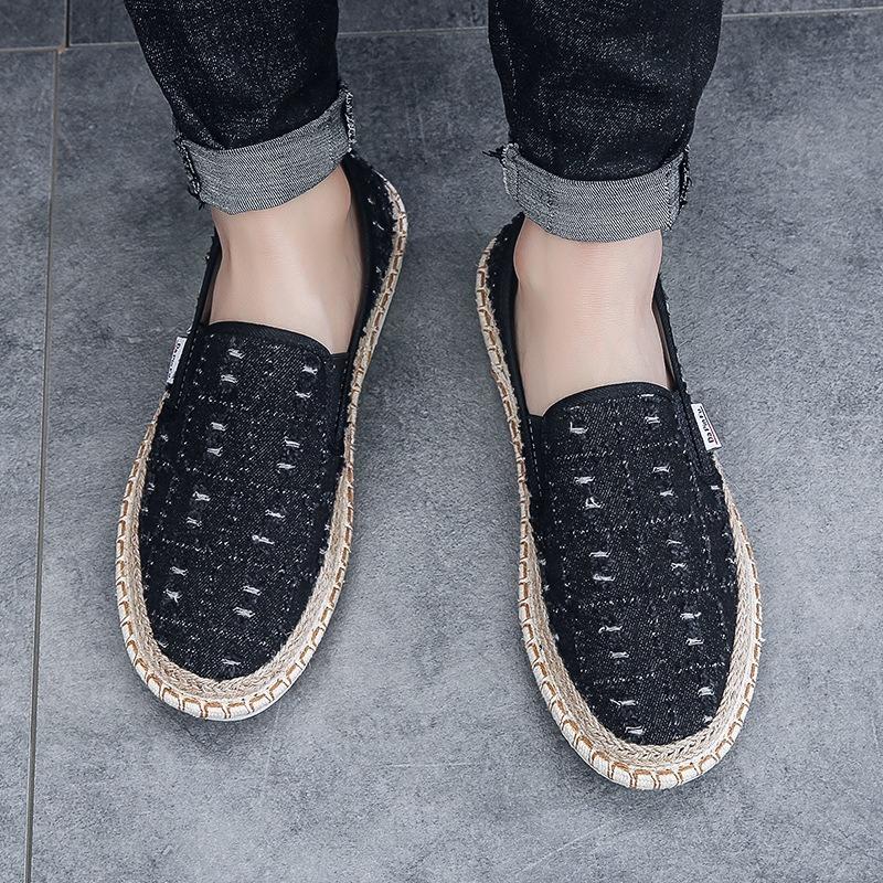 Neue Espadrilles Herrenschuhe Lässig Atmungsaktiv Slip-On Sneakers Männlich Canvas Schuhe Sommer Klassische Herren Fahrschuhe Slipper für Herren
