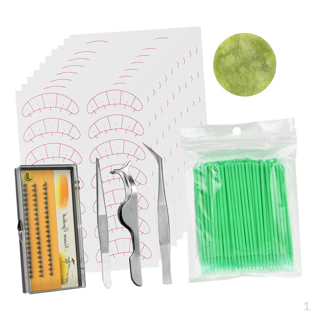 

Extension Paper Patches Grafted Lash Holder Jade Pads & Cotton Swabs зелений
